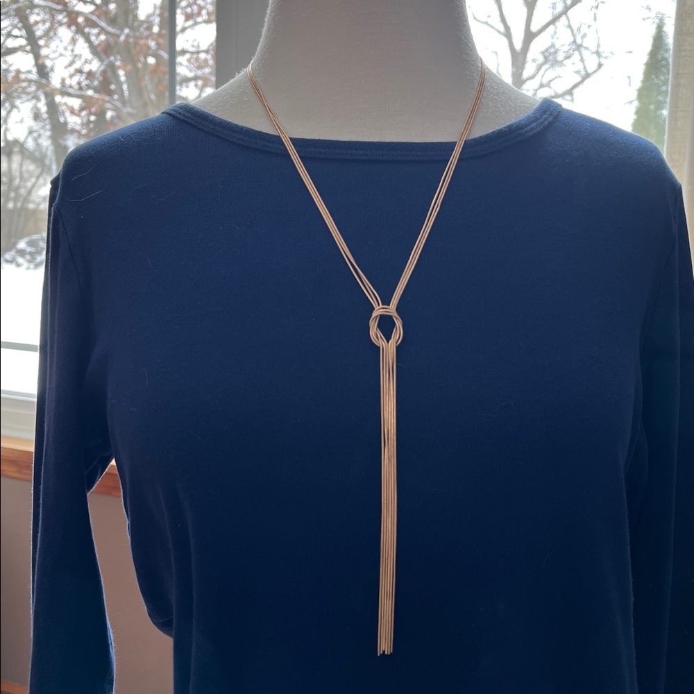 C1946 Goldtone Tassel Necklace